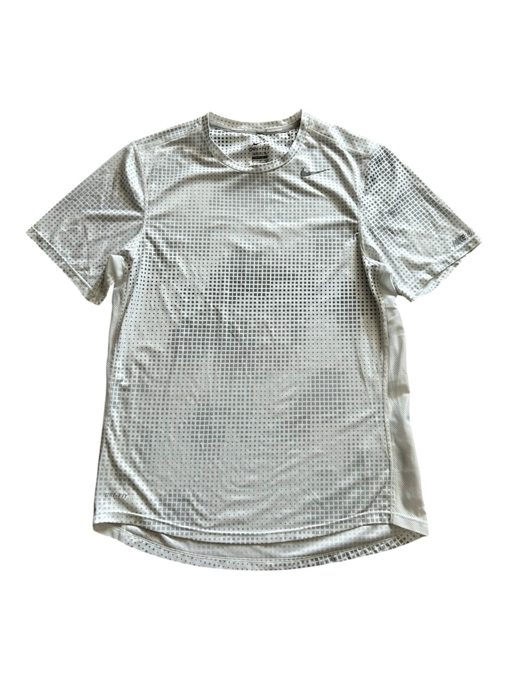 Nike White Dri-Fit Short-Sleeve Running Top